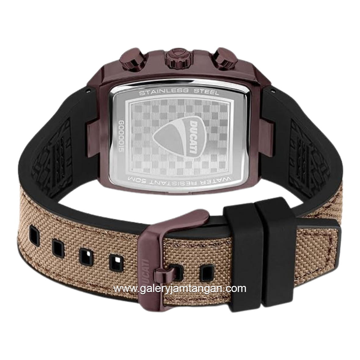 DUCATI DTWGO0001501 DT088 Chronograph Brown Nylon Black Silicon Strap