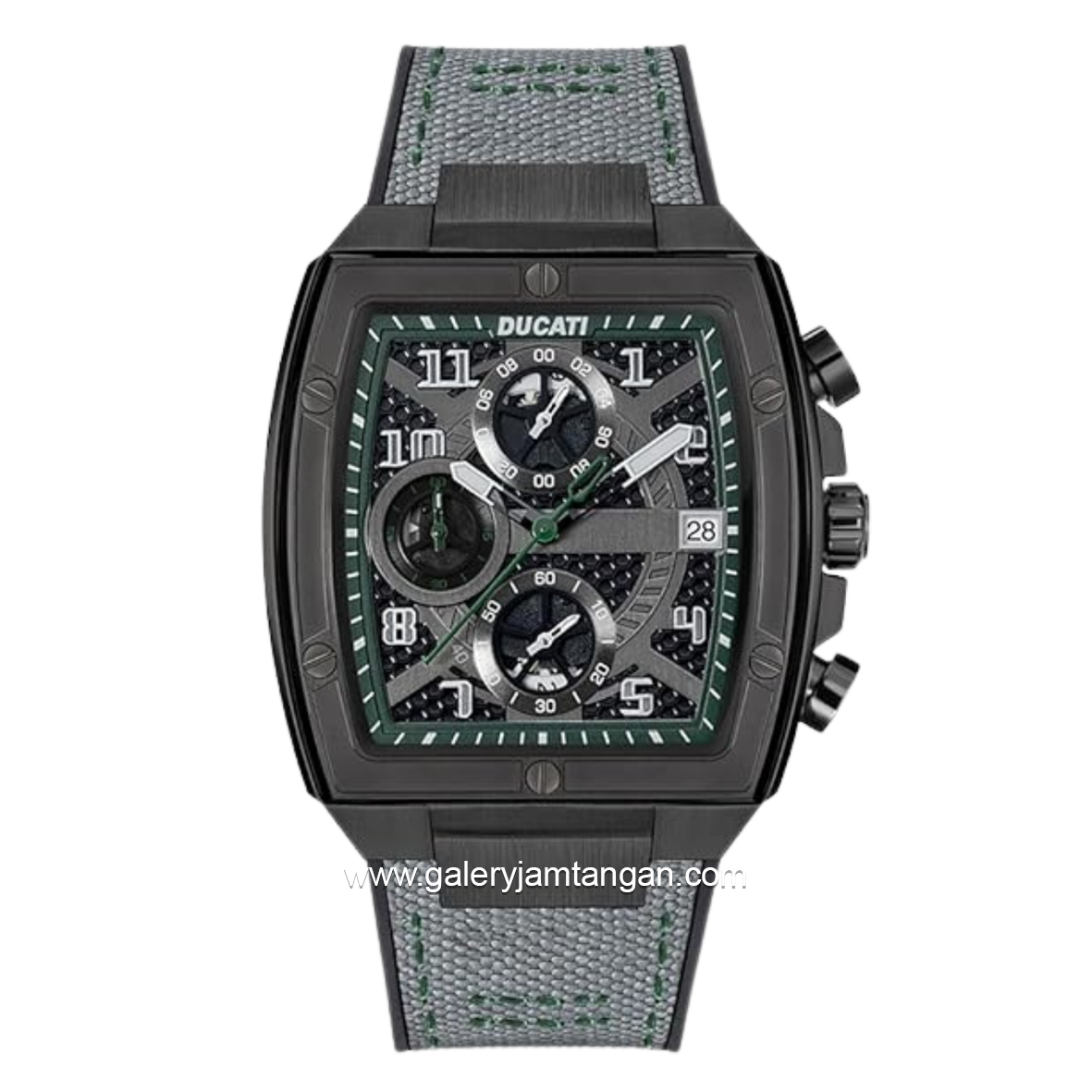 DUCATI DTWGO0001502 DT088 Chronograph Grey Nylon Black Silicon Strap