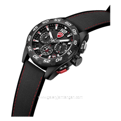 DUCATI DTWGO0001801 DT012 Chronograph Full Black Silicone Combi Nylon Strap
