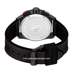 DUCATI DTWGO0001801 DT012 Chronograph Full Black Silicone Combi Nylon Strap