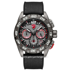 DUCATI DTWGO0001803 DT012 Chronograph Black Silicone Combi Nylon Strap