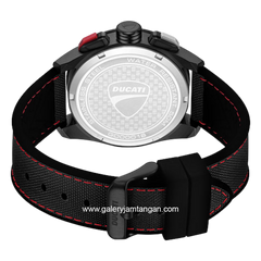 DUCATI DTWGO0001801 DT012 Chronograph Full Black Silicone Combi Nylon Strap
