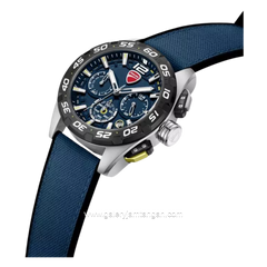 DUCATI DTWGO0001802 DT012 Chronograph Black Silicone Combi Blue Nylon Strap