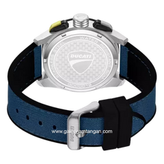 DUCATI DTWGO0001802 DT012 Chronograph Black Silicone Combi Blue Nylon Strap