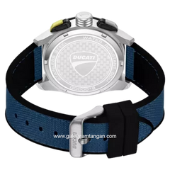 DUCATI DTWGO0001802 DT012 Chronograph Black Silicone Combi Blue Nylon Strap