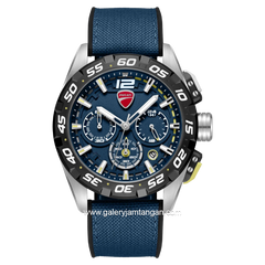 DUCATI DTWGO0001802 DT012 Chronograph Black Silicone Combi Blue Nylon Strap