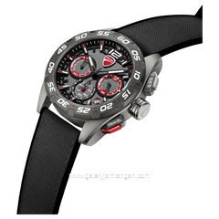DUCATI DTWGO0001803 DT012 Chronograph Black Silicone Combi Nylon Strap