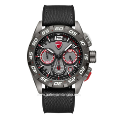 DUCATI DTWGO0001803 DT012 Chronograph Black Silicone Combi Nylon Strap