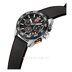 DUCATI DTWGO0001805 DT012 Chronograph Black Silicone Combi Nylon Strap
