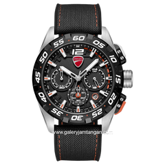 DUCATI DTWGO0001805 DT012 Chronograph Black Silicone Combi Nylon Strap