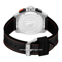 DUCATI DTWGO0001805 DT012 Chronograph Black Silicone Combi Nylon Strap