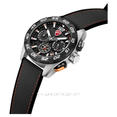 DUCATI DTWGO0001805 DT012 Chronograph Black Silicone Combi Nylon Strap