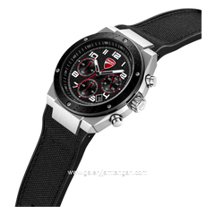 DUCATI DTWGO0002501 DT020 Chronograph Black Silicone Combi Nylon Strap