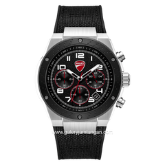 DUCATI DTWGO0002501 DT020 Chronograph Black Silicone Combi Nylon Strap