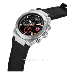 DUCATI DTWGO0003101 STELVIO Chronograph Black Silicone Combi Nylon Strap