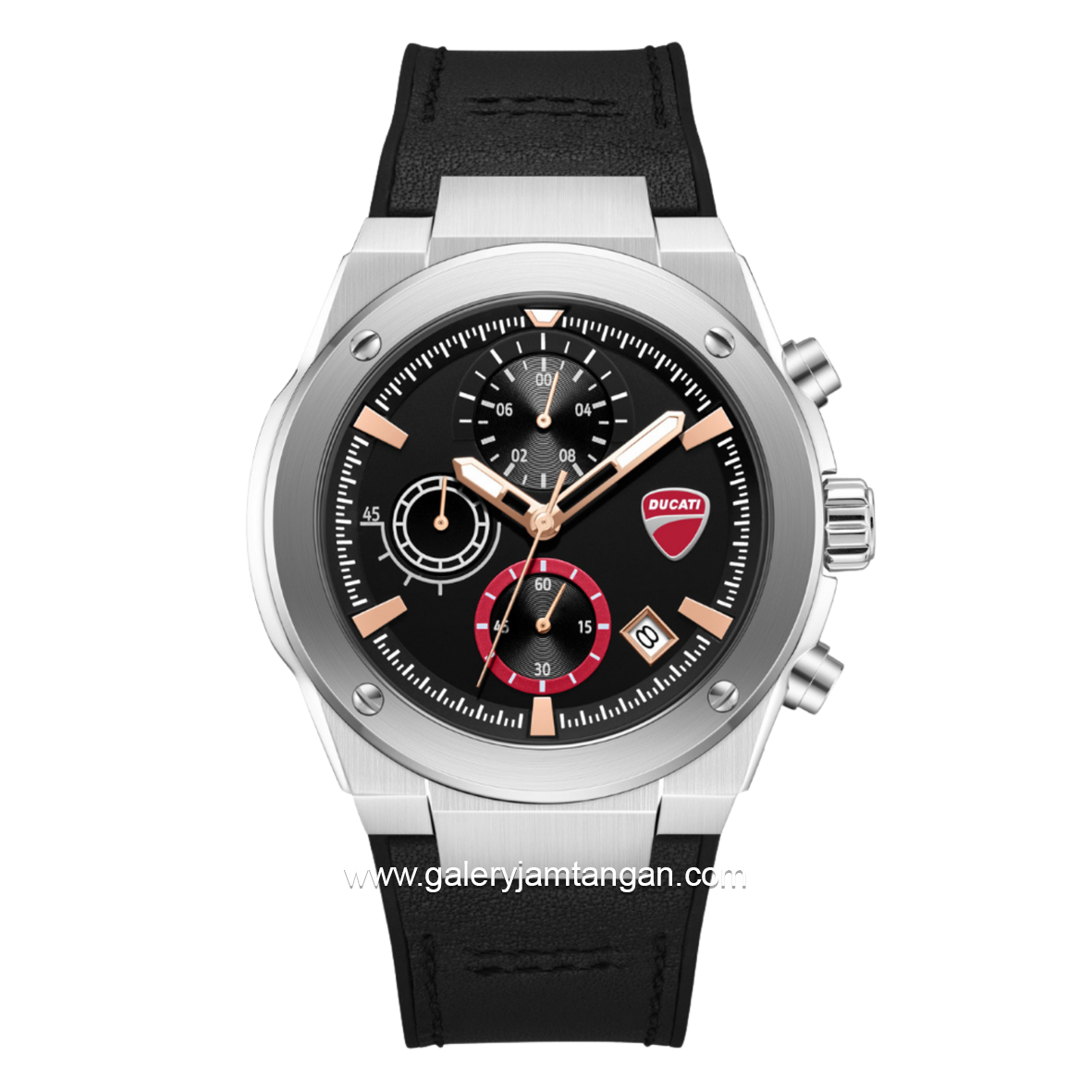 DUCATI DTWGO0003101 STELVIO Chronograph Black Silicone Combi Nylon Strap