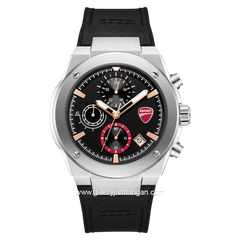 DUCATI DTWGO0003101 STELVIO Chronograph Black Silicone Combi Nylon Strap