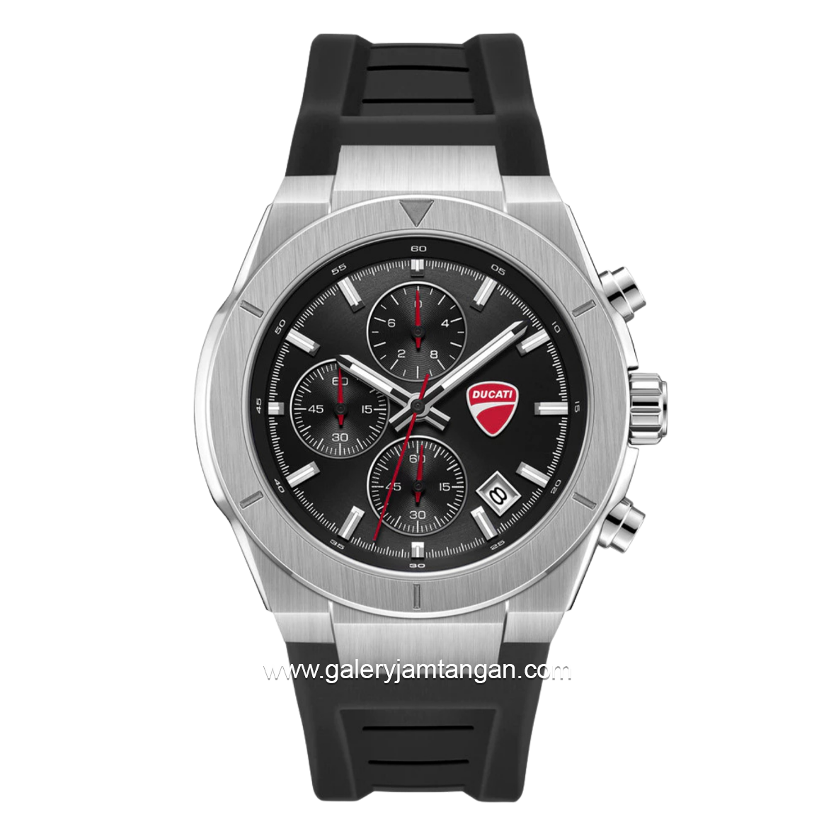 DUCATI FRONTIER DTWGO0005001 Black Silver Silicone Strap
