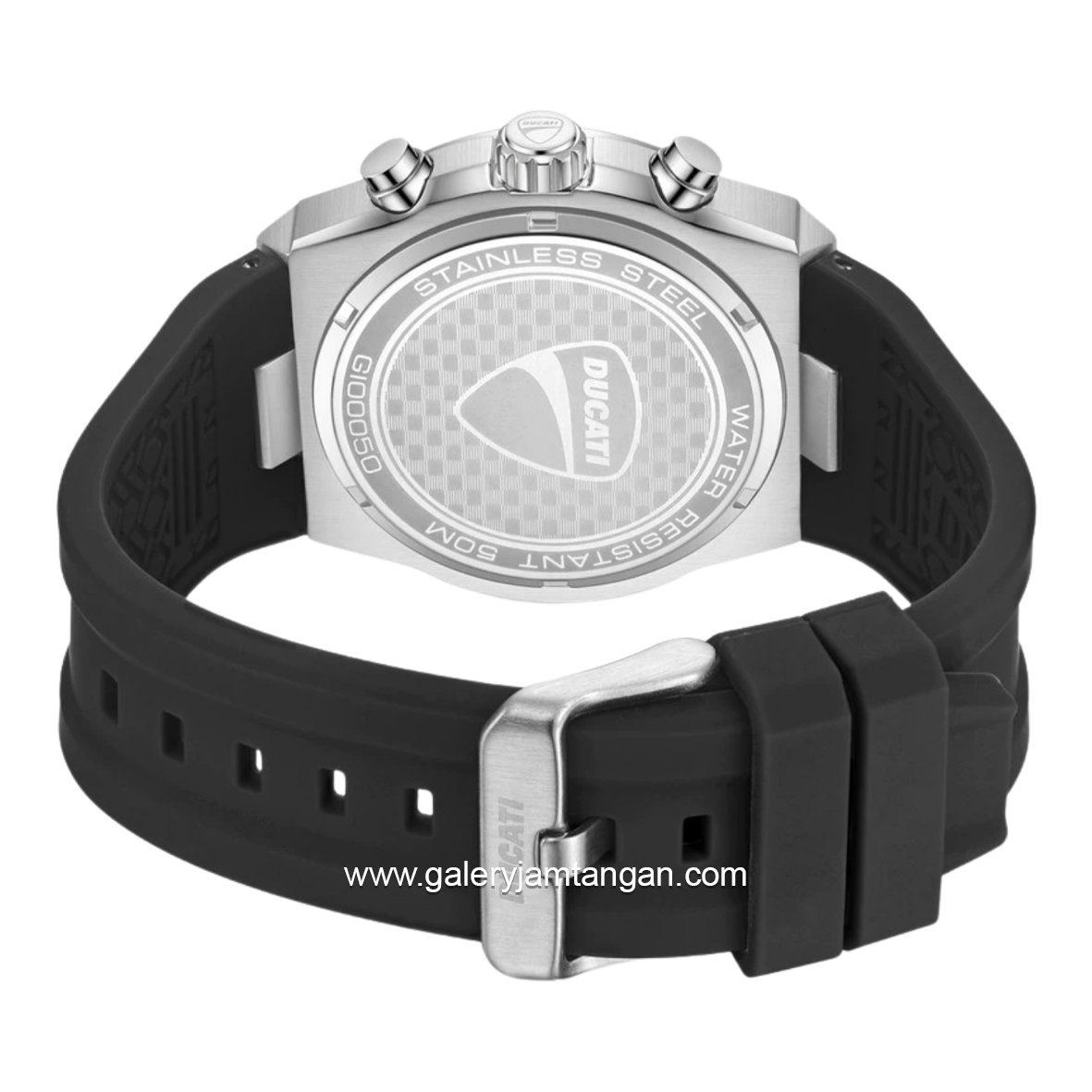 DUCATI FRONTIER DTWGO0005001 Black Silver Silicone Strap