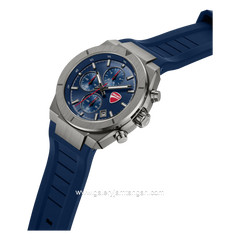 DUCATI FRONTIER DTWGO0005003 Blue Gunmetal Silicone Strap