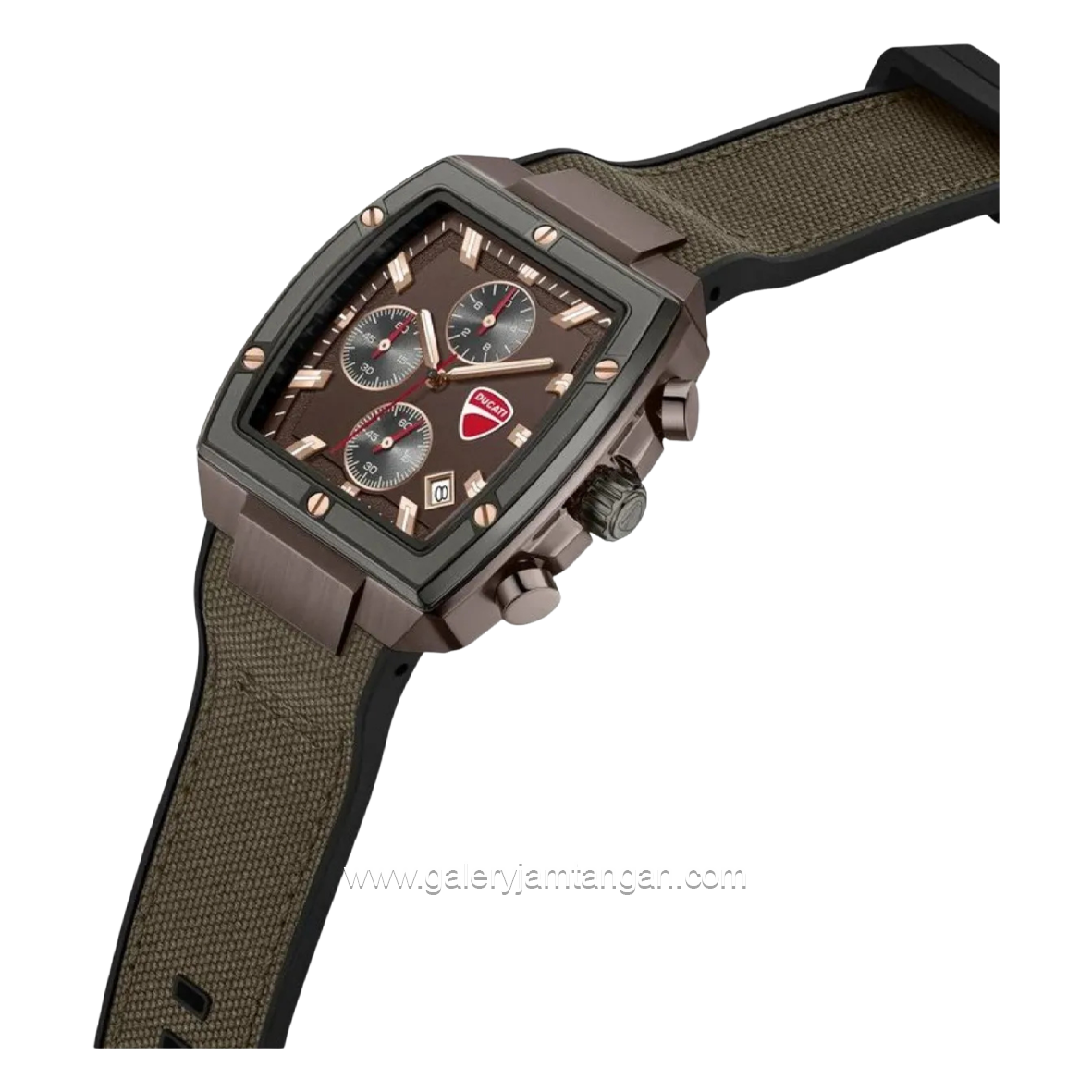 DUCATI VOYAGE DTWGO0005103 Brown Nylon Combi Silicone Strap