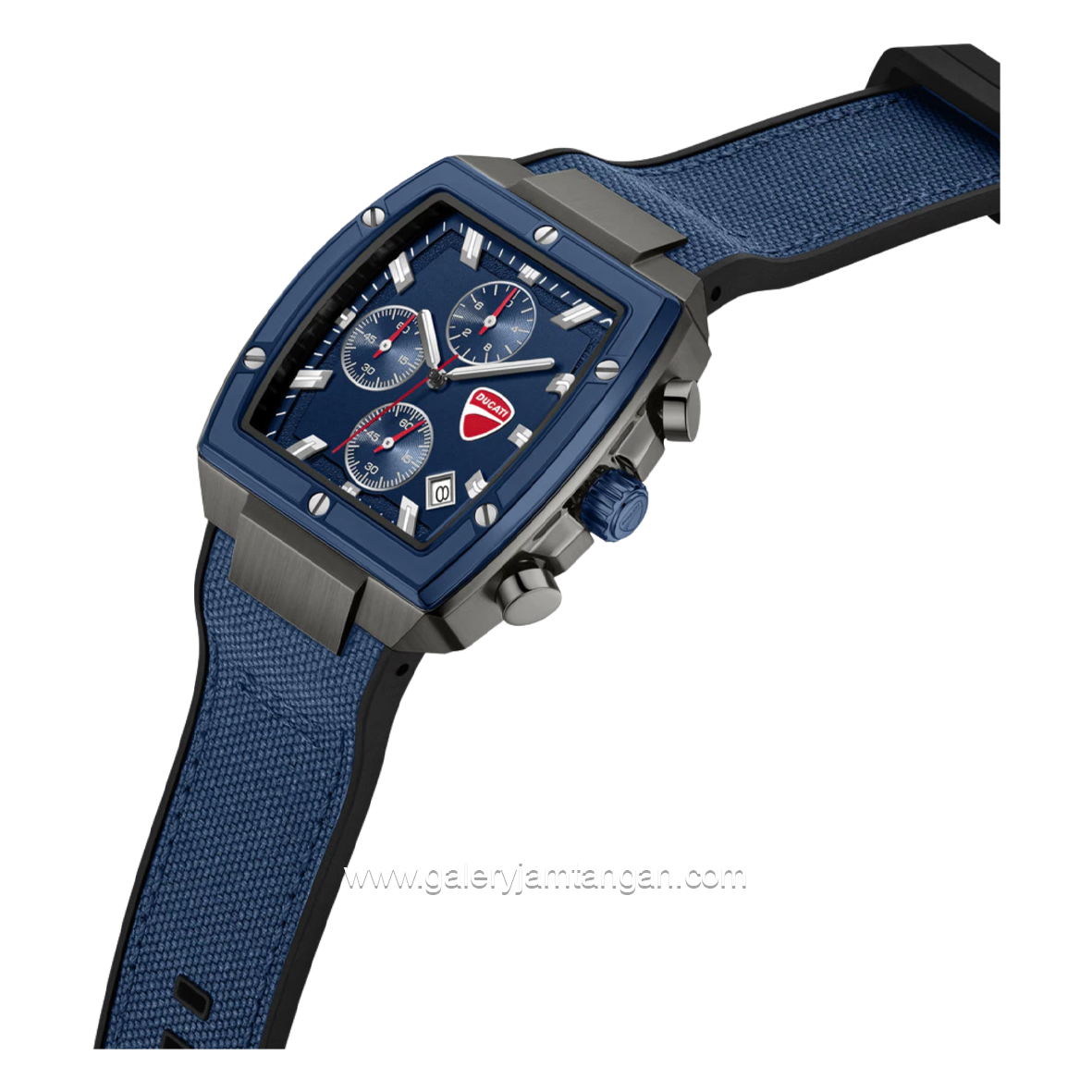 DUCATI VOYAGE DTWGO0005104 Blue Gunmetal Nylon Combi Silicone Strap