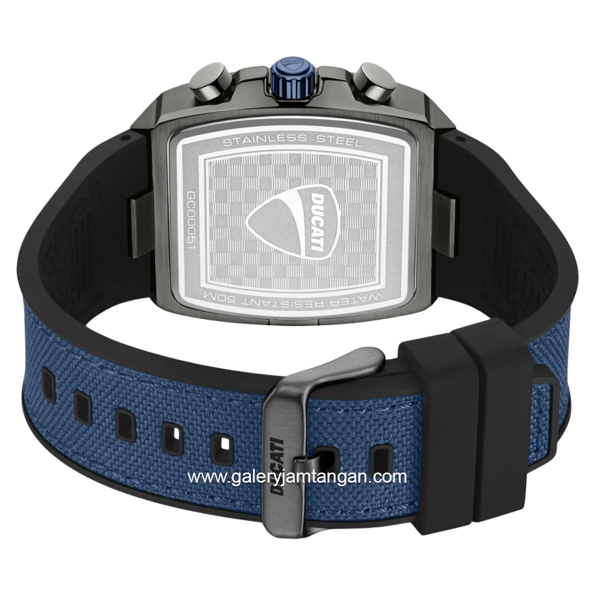 DUCATI VOYAGE DTWGO0005104 Blue Gunmetal Nylon Combi Silicone Strap