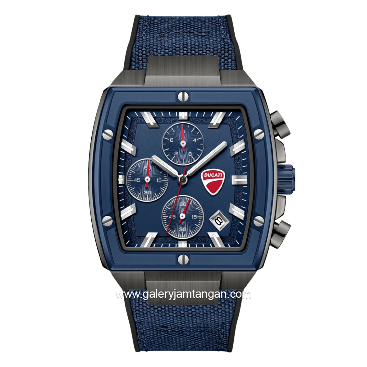 DUCATI VOYAGE DTWGO0005104 Blue Gunmetal Nylon Combi Silicone Strap