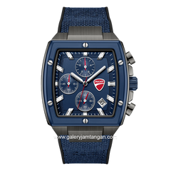 DUCATI VOYAGE DTWGO0005104 Blue Gunmetal Nylon Combi Silicone Strap