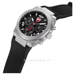 DUCATI DTWGC0002004 DT014 Chronograph Black Silicone Combi Nylon Strap