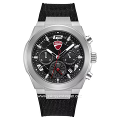 DUCATI DTWGC0002004 DT014 Chronograph Black Silicone Combi Nylon Strap