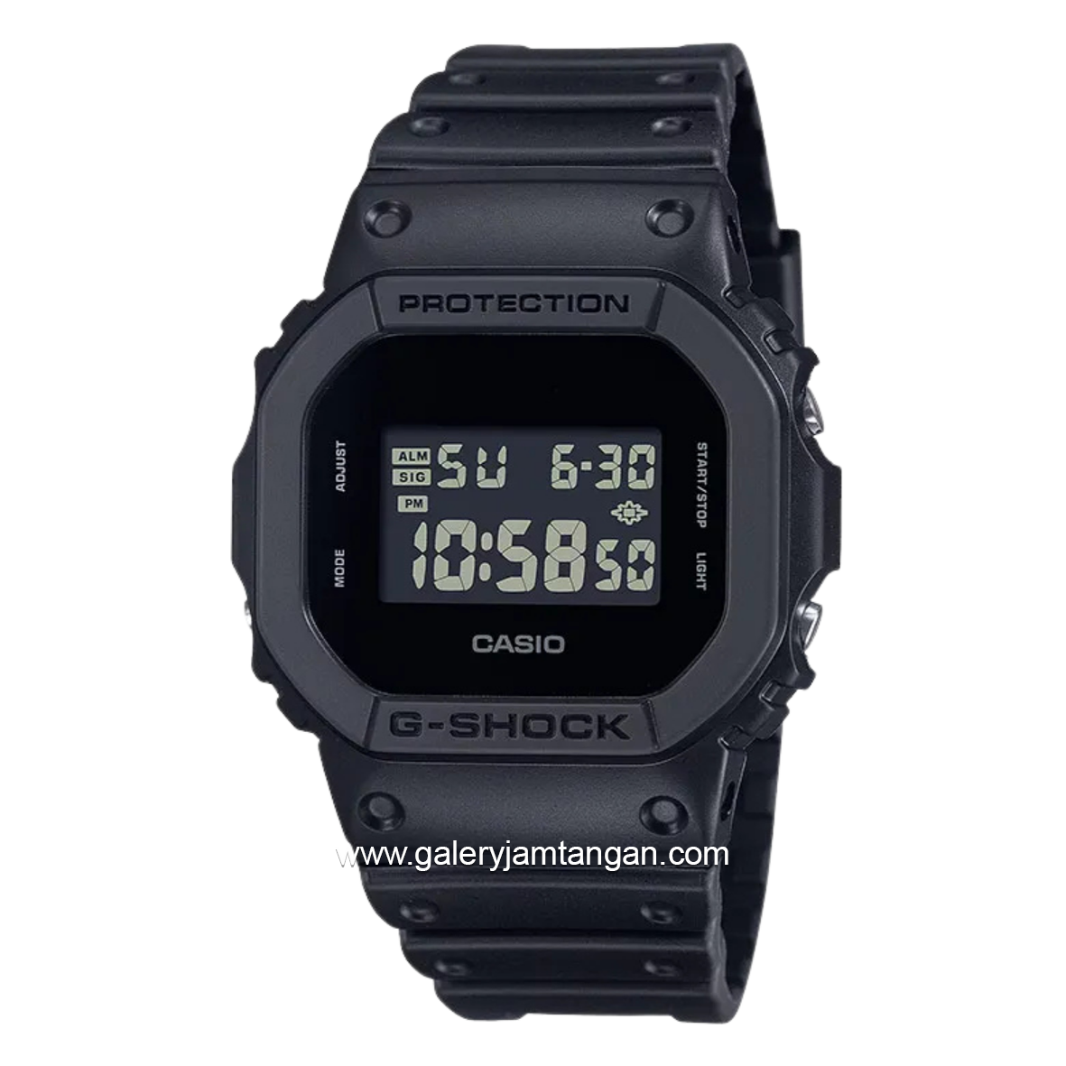 G-SHOCK DW-5600UBB-1DR Full Black Digital Rubber Strap