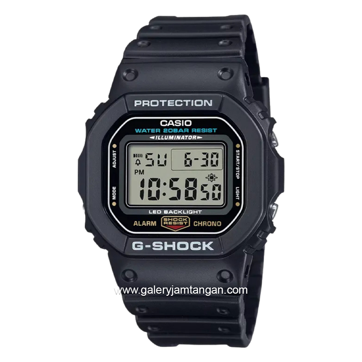 G-SHOCK DW-5600UE-1DR Full Black Digital Rubber Strap