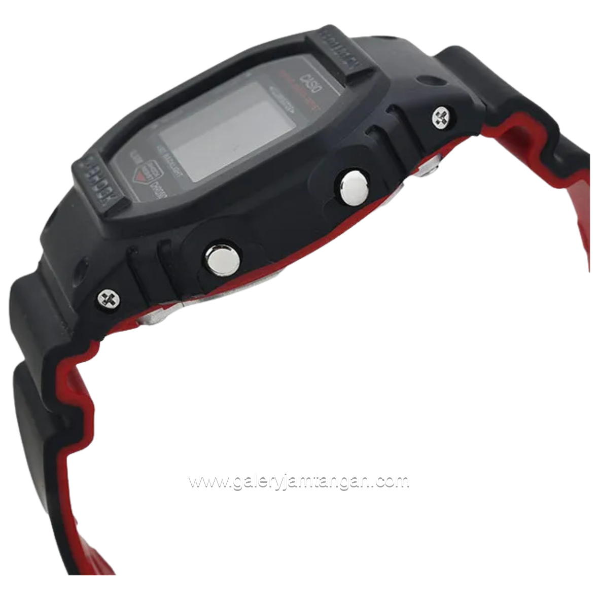 G-SHOCK DW-5600UHR-1DR Black Combinasi Red Digital Resin Strap