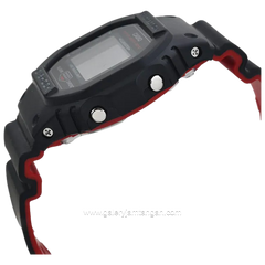 G-SHOCK DW-5600UHR-1DR Black Combinasi Red Digital Resin Strap