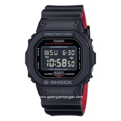G-SHOCK DW-5600UHR-1DR Black Combinasi Red Digital Resin Strap
