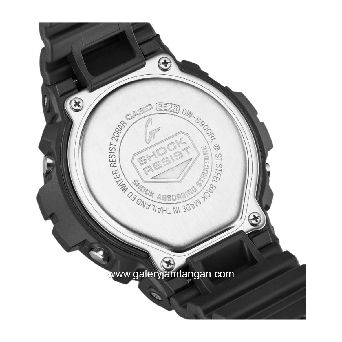 G-SHOCK DW-6900RL-1DR Black List Red Digital Rubber Strap
