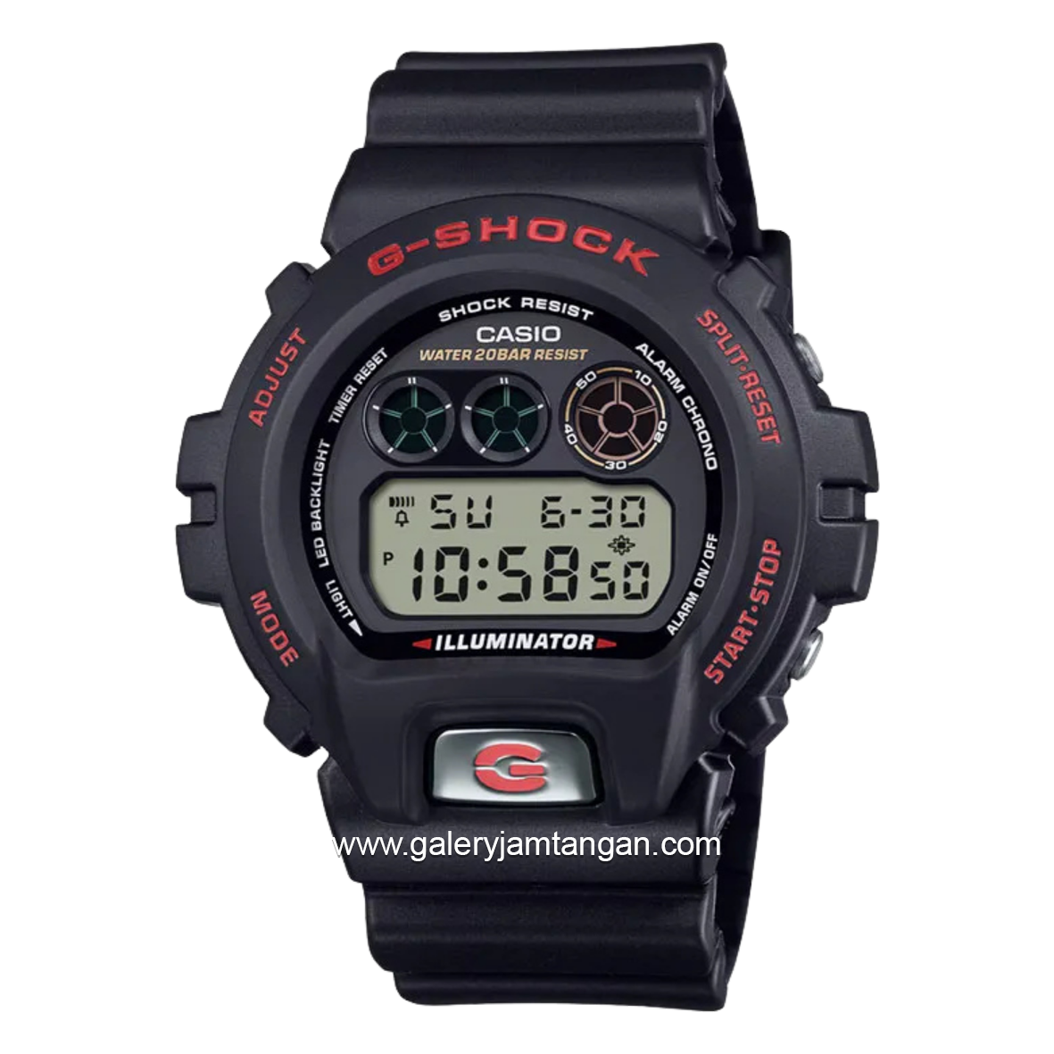 G-SHOCK DW-6900TR-1DR Black Digital Resin Strap
