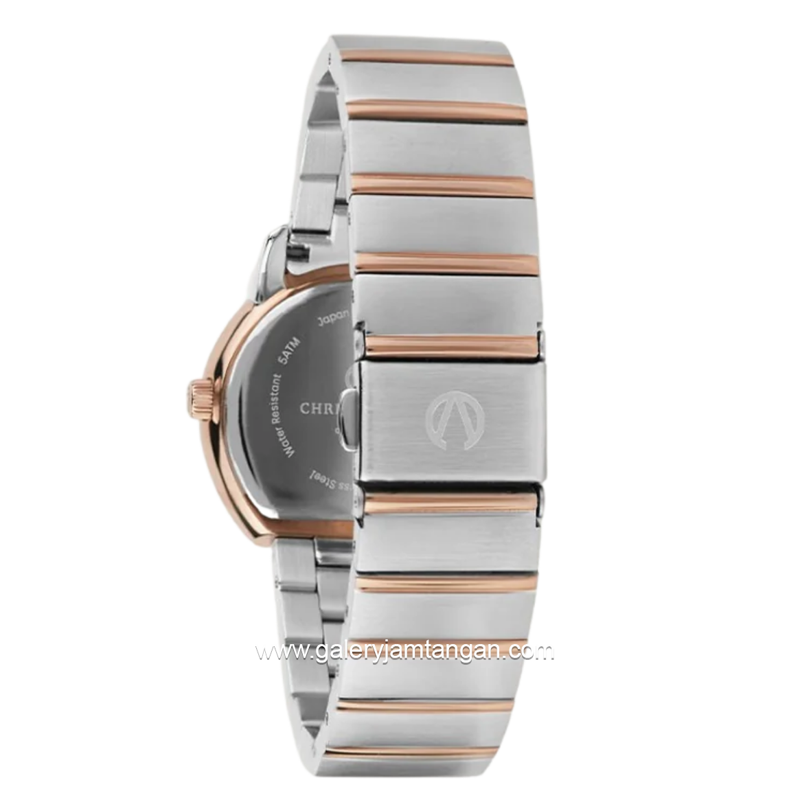 CHRIST VERRA ELORA CV 51128L-14 Silver Rosegold Stainless Steel Strap