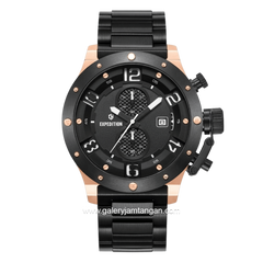 EXPEDITION E 6381 MCBBRBA1 Chronograph Black Rosegold Stainless Steel Strap