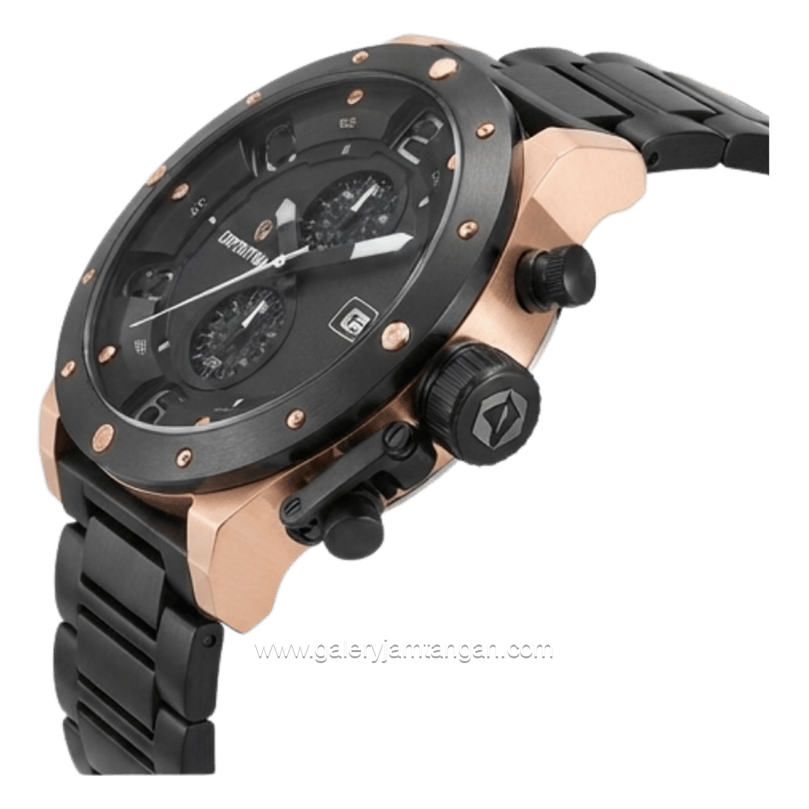 EXPEDITION E 6381 MCBBRBA1 Chronograph Black Rosegold Stainless Steel Strap