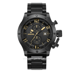 EXPEDITION E 6381 MCBIPBAIVBO1 Chronograph Black Jarum Yellow Stainless Steel Strap