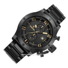 EXPEDITION E 6381 MCBIPBAIVBO1 Chronograph Black Jarum Yellow Stainless Steel Strap