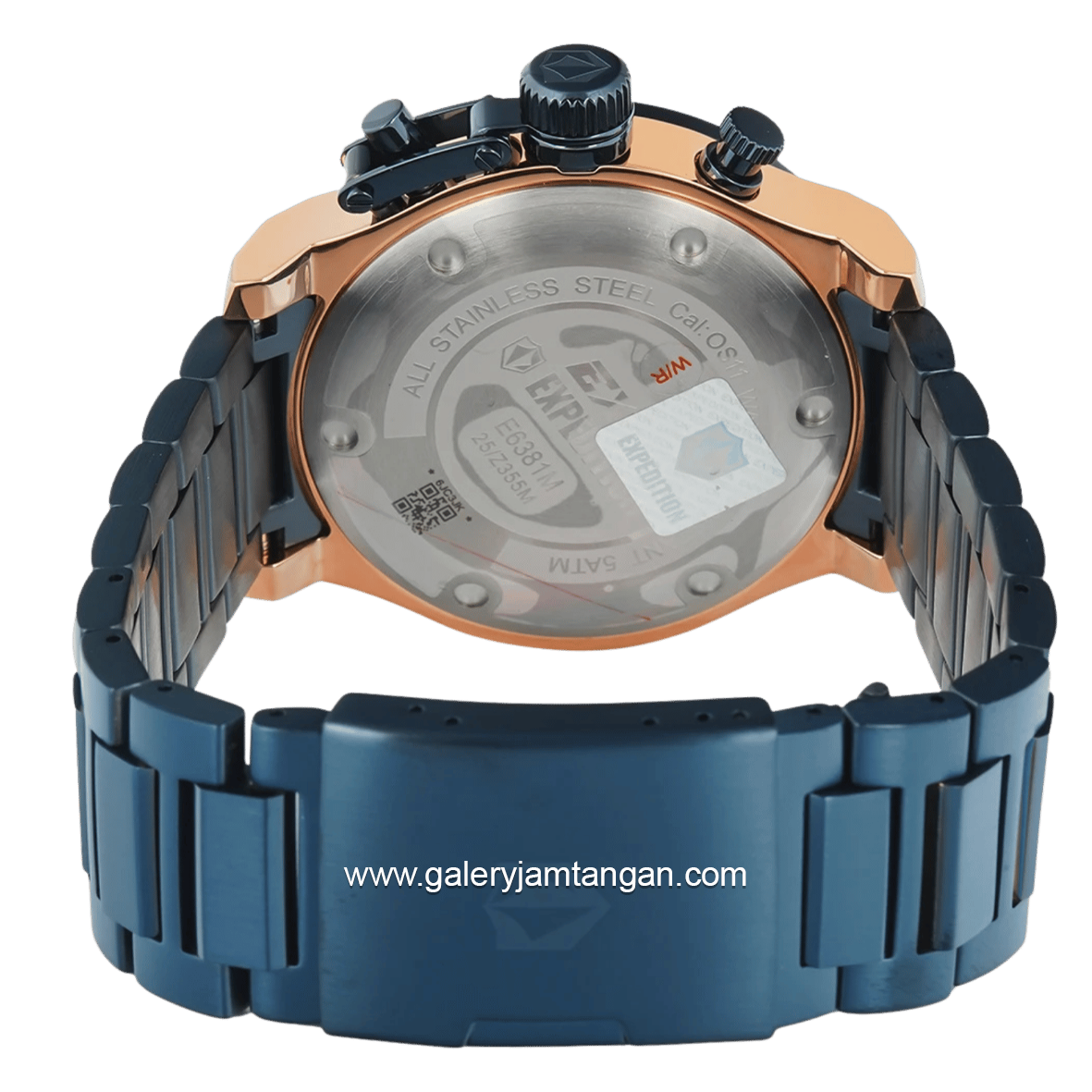 EXPEDITION E 6381 MCBURBU1 Chronograph Blue Rosegold Stainless Steel Strap