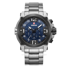 EXPEDITION E 6605 MC Silver Dial Blue Chronograph Stainless Steel Strap