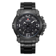 EXPEDITION E 6605 MC Black Chronograph Stainless Steel Strap