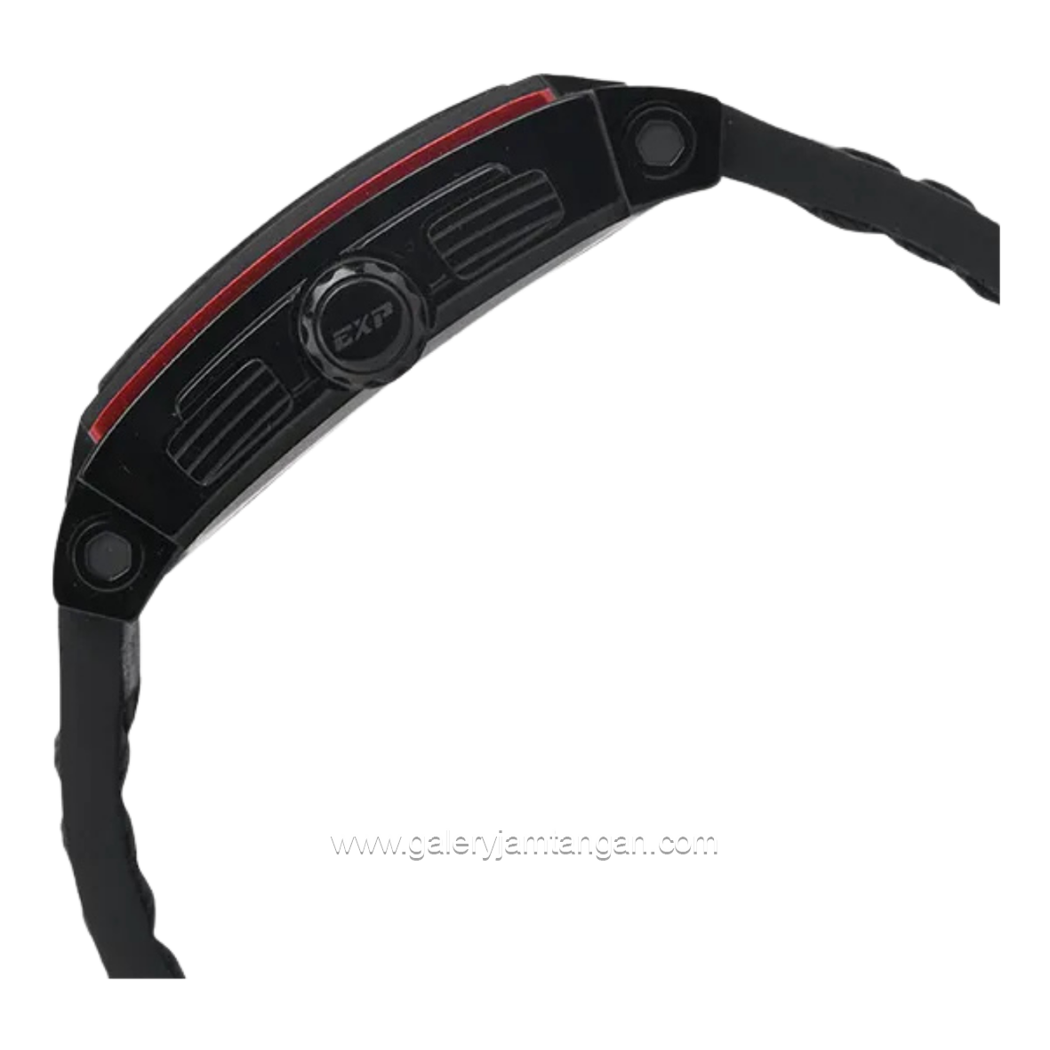 EXPEDITION E 6731 GC Black Ring Red Chronograph Leather Strap