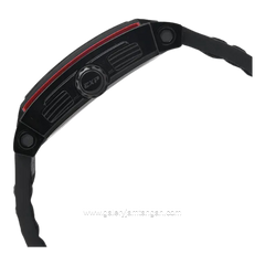 EXPEDITION E 6731 GC Black Ring Red Chronograph Leather Strap