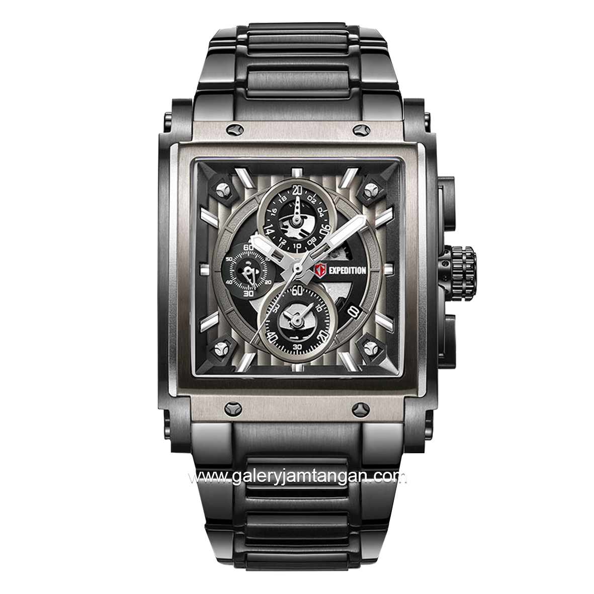 EXPEDITION E 6731 MC Black Chronograph Stainless Steel Strap