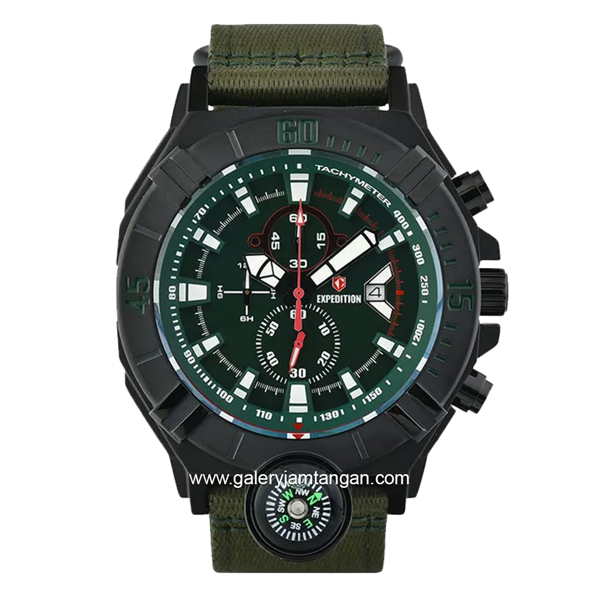 EXPEDITION E 6772 MC Chronograph Army Black Canvas Strap